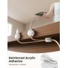 imageMagnetic Cable Clips Cord Organizer  Lamicall 8Pack CrystalClear ampamp Silver Shine Cable Management for Phone Charging Cord Strong Adhesive Wire Holder for Home Office Desk Car Nightstand White