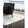 imageMagnetic Cable Clips Cord Organizer  Lamicall 8Pack CrystalClear ampamp Silver Shine Cable Management for Phone Charging Cord Strong Adhesive Wire Holder for Home Office Desk Car Nightstand White