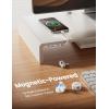 imageMagnetic Cable Clips Cord Organizer  Lamicall 8Pack CrystalClear ampamp Silver Shine Cable Management for Phone Charging Cord Strong Adhesive Wire Holder for Home Office Desk Car Nightstand White