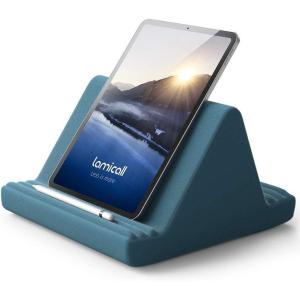 imageLamicall Tablet Pillow Stand Pillow Soft Pad for Lap  Tablet Holder Dock for Bed with 6 Viewing Angles for iPad Pro 97 105 11 129 Air Mini 4 3 Kindle Galaxy Tab EReader Blackish GreenBlackish Green